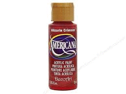 PINTURA ACRILICA  AMERICANA ROJO DE ALISARINA  59 ML. DA 179