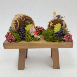 MESA UVAS CON 2 PÁJAROS 10*11*6 CM.