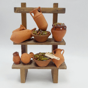 MESA ANFORAS ACEITE Y ACEITUNAS 17*12 CM.