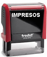 SELLO PRINTY FORMULAS COMERCILAES - IMPRESOS- ROJO 38*14