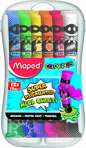 GOUACHE MAPED 12 COLORES 12 ML.