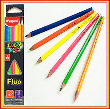 LAPIZ MAPED FLUOR CAJA  6 COLORES