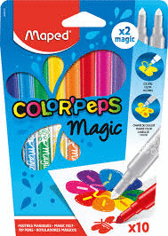 ROTULADORES MÁGICOS 10 COLORES+ 2 CAMBIADORES DE COLOR