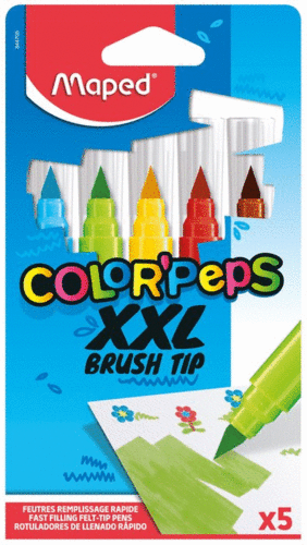 ROTULADOR PUNTA PINCEL XXL 5 COLORES 