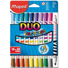 ROTULADORES  MAPED CAJA 10 COLORES DOBLE PUNTA