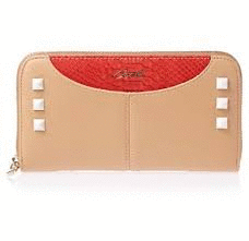 BILLETERO  AXEL SINTÉTICO CREMA/ ROJO