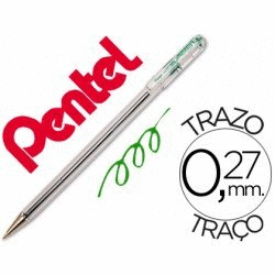 BOLÍGRAFO PENTEL VERDE 0,27