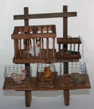 MESA 5 JAULAS 2 PISOS 19*14 CM