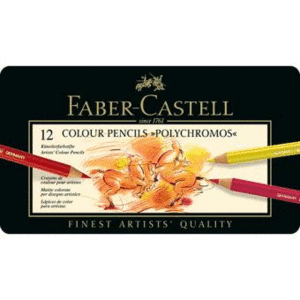 LÁPICES COLORES POLYCHROMOS FABER CASTELL 12 COLORES