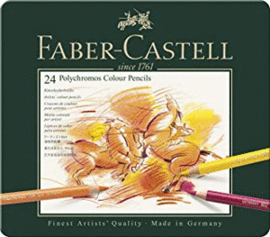 LÁPICES COLORES POLYCHROMOS FABER CASTELL 24 COLORES