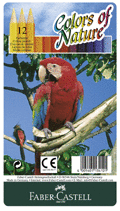 LÁPICES COLOR  FABER 12 COLORES CAJA METALICA