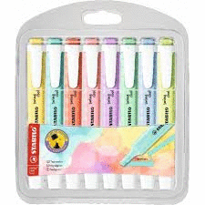 ROTULADOR STABILO SWING COOL FLUOR PASTEL PACK 8 UNIDADES 