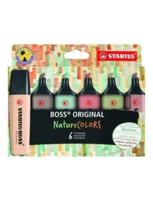 MARCADOR STABILO BOSS ORIGINAL NATURECOLORS 6 COLORES