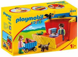 PLAYMOBIL 1,2,3 MALETÍN MERCADO EDAD: + DE 18 MESES