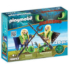 PLAYMOBIL DRAGONS CHUSCO Y BRUSCA EDAD: + DE 4 AÑOS