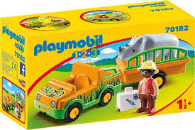 PLAYMOBIL 1,2,3 VEHICULO DEL ZOO EDAD: +DE 1 ½