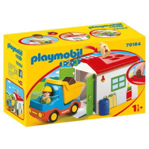 PLAYMOBIL 1,2,3 CAMION CON GARAJE EDAD: + DE 18 MESES