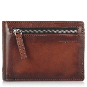 BILLETRO CABALLERO PIEL  BUGATTI DOMUN COÑAC 13*11 CM.