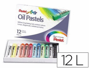 PASTEL PENTEL GRASO CAJA 12 COLORES