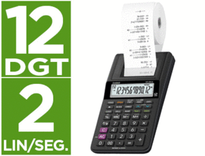 CALCULADORA COM IMPRESORA  12 DÍGITOS CASIO HR -8 RCE