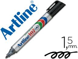 ROTULADOR PERMANENTE ARTLINE 107 NEGRO PUNTA 1,5 MM