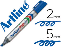 ROTULADOR PERMANENTE ARTLINE 109 AZUL PUNTA 2 MM- 5 MM