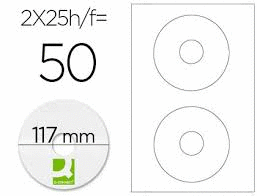ETIQUETAS INJET/COPIADORA PARA CD- ROM 2* HOJA 25 HOJAS