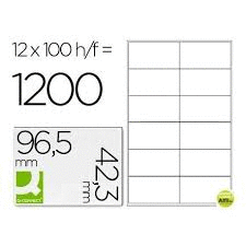ETIQUETAS INJET/LÁSER  105*48-12 * HOJA- 100 HOJAS CANTOS RECTOS 