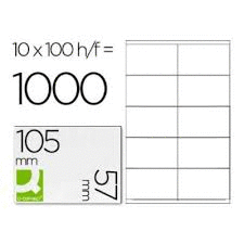 ETIQUETAS INJET/LÁSER 105*29 10 * HOJA 100 HOJAS CANTOS RECTOS