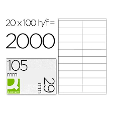 ETIQUETAS INKJET/LÁSER 105*29 20 * HOJA 100 HOJAS CANTOS RECTOS