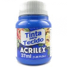 PINTURA TEXTIL ACRILEX  AZUL 501 37 ML.