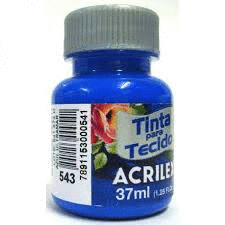 PINTURA TEXTIL ACRILEX AZUL CARIBE 560 37 ML.