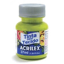 PINTURA TEXTIL ACRILEX VERDE 570 37 ML.