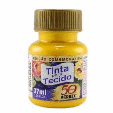 PINTURA TEXTIL ACRILEX  METALIZADA AMARILLO 553 37 ML.