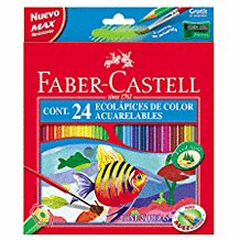 LÁPICES ACURELABLE FABER CAJA 24 COLORES