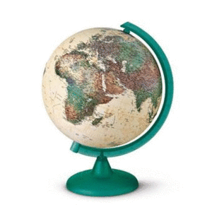 GLOBO TERRÁQUEO CAMALEONTE VERDE Ø 25 CM CON  LUZ INTERIOR