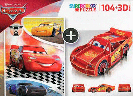 PUZZLE 104 PIEZAS + 3D CARS MEDIDAS: 23,5 * 33,5 - EDAD: + DE 6 AÑOS