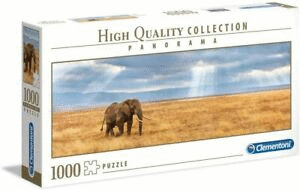 PUZZLE 1000 PIEZAS PANORAMA ELEFANTE MEDIDAS: 98*33