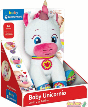 PELUCHE MUSICAL UNICORNIO 30 CM EDAD: + DE 6 MESES