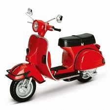 MOTO VESPA E:1/12 EDAD:+ DE 5 AÑOS