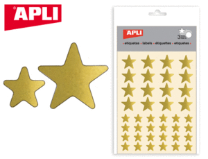 ETIQUETAS APLI ESTRELLAS ORO 120 UNIDADES