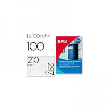 ETIQUETAS A/4 POLIESTER LÁSER APLI LARGA DURACION RESISTENTE A LA INTERPERIE