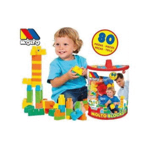 BOLSA DE BLOQUES MOLTÓ 80 PIEZAS EDAD: + DE 3 AÑOS - EL PRECIO NO INCLUYE AL NIÑO-