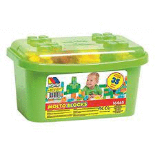 CAJA DE BLOQUES MOLTO 35 PIEZAS EDAD: + DE 1 AÑO