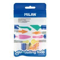 HERRAMIENTAS PARA PLASTILINA MILAN BOLSA 8 UNIDADES