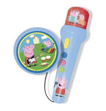 MICROFONO PEPA PIG C/ AMPLIFICADOR Y MELODIAS EDAD: + DE 3 AÑOS