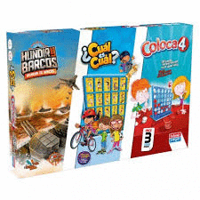 JUEGO COLOCA 4 + HUNDIR LOS BARCOS + CUAL ES CUAL EDAD: + DE 6 AÑOS