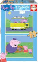 PUZZLE DE MADERA PEPA PIG 2 DE 9 PIEZAS