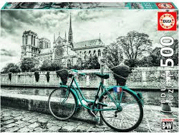 PUZZLE 500 PIEZAS BICICLETA CERCA DE NOTRE DAME MEDIDA: 48*34