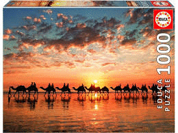 PUZZLE ATARDECER DORADO EN CAB LE BEACH MEDIDA: 68*48 CM.